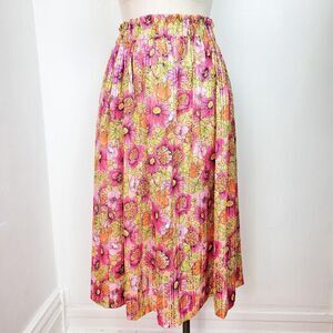 Vintage 60s/70s Handmade Flower Power Maxi Skirt